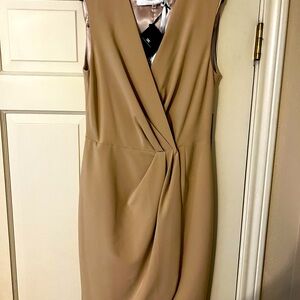 NWT Elisabetta Franchi wrap cream dress with belt.  This one is a stunner!
